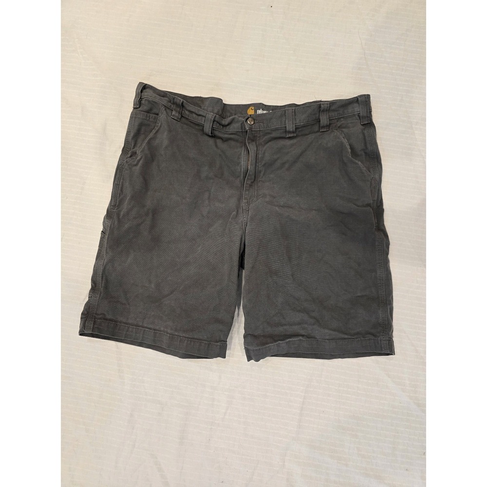 Carhartt Relaxed Fit Shorts‎ Mens 44 Gray Rigby Dungaree 102514-039 Rugged Flex